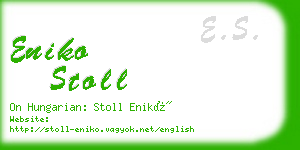 eniko stoll business card